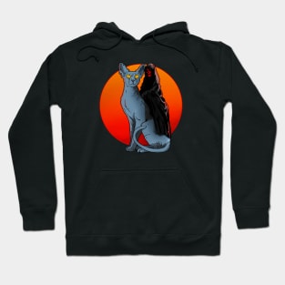 Death Rides a Blue Cat Hoodie